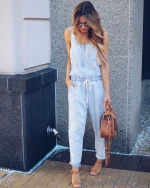 combinaison denim mode femme