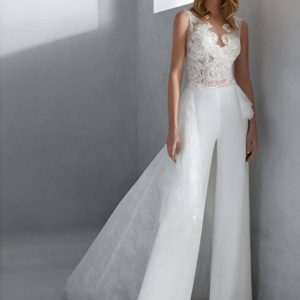 combi pantalon blanche élégante