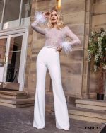 combinaison blanche élégante femme
