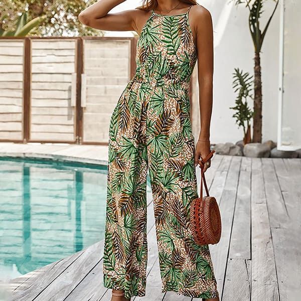 combinaison fleurie tropicale