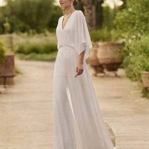 combinaison fluide mariage élégante