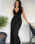 combinaison fluide noire femme