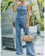combinaison jean femme sans manche