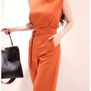 combinaison orange femme