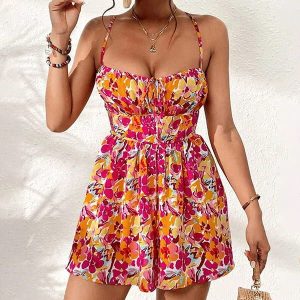 combishort fleuri fluide