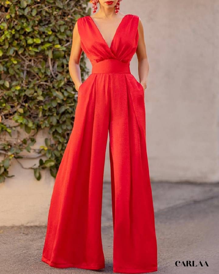 combinaison stylée rouge
